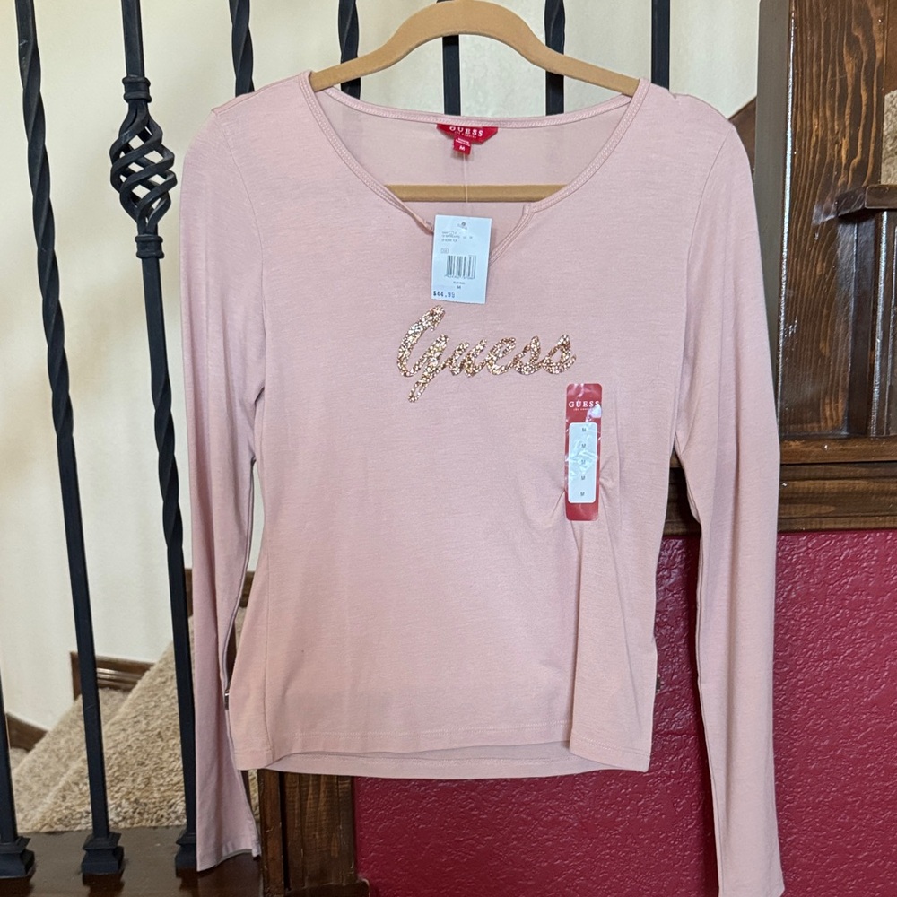 Guess Women's Blush Long Sleeve Tee
